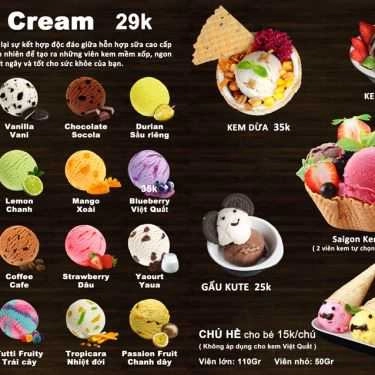Thực đơn- Cafe Saigonkem - Lý Thường Kiệt
