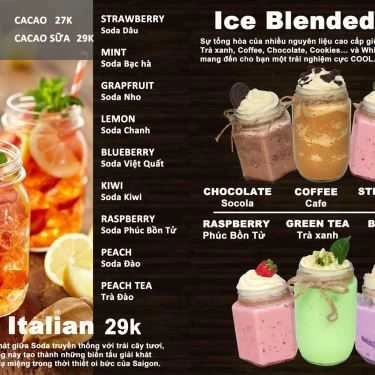Thực đơn- Cafe Saigonkem - Lý Thường Kiệt