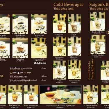 Thực đơn- Saigon's Best Coffee