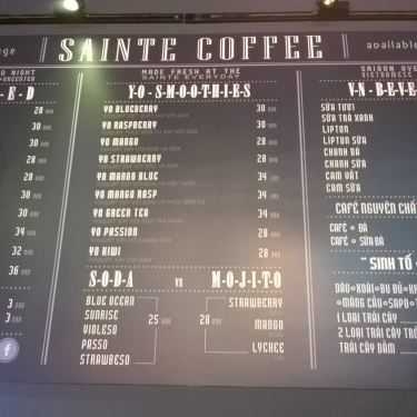 Thực đơn- Sainte Cafe