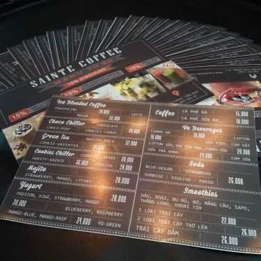 Thực đơn- Sainte Cafe