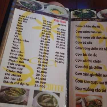 Thực đơn- SaLa Cafe
