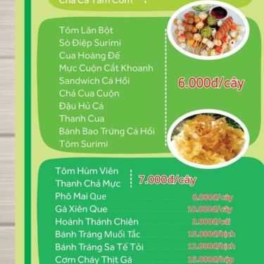 Thực đơn- Salam - Cá Viên Chiên & Ăn Vặt