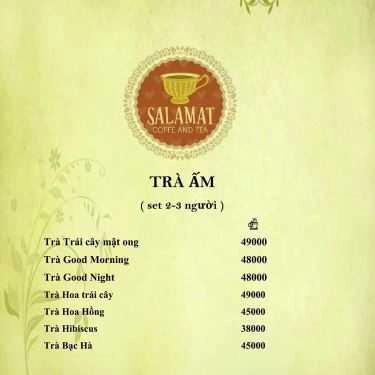 Thực đơn- Salamat - Coffee & Tea