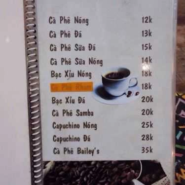 Thực đơn- Sampa Coffee - Hoa Sứ