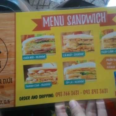 Thực đơn- Ăn vặt Sandwich - Hamburger Chía Núi - Nguyễn Trãi