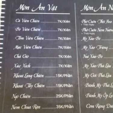 Thực đơn- Sao 2 Cafe - Lê Lợi