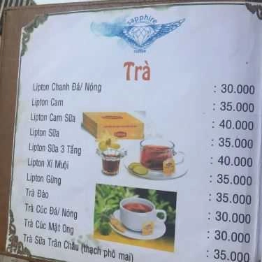 Thực đơn- Saphire Cafe
