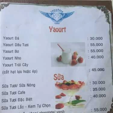 Thực đơn- Saphire Cafe