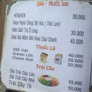 Thực đơn- Saphire Cafe