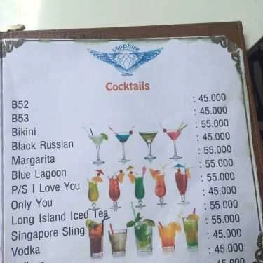 Thực đơn- Saphire Cafe