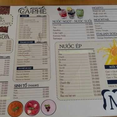 Thực đơn- Satra - Bakery & Cafe - Đặng Thúc Vịnh