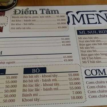 Thực đơn- Satra - Bakery & Cafe - Đặng Thúc Vịnh