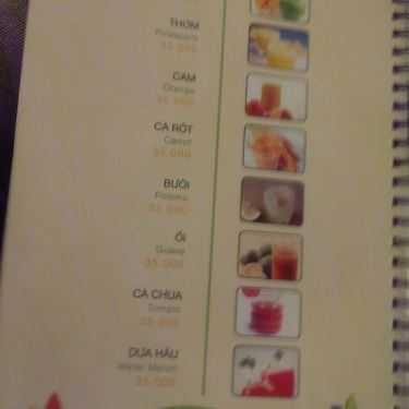 Thực đơn- Savoure Cafe - Trần Nhật Duật
