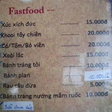 Thực đơn- SCD Cafe