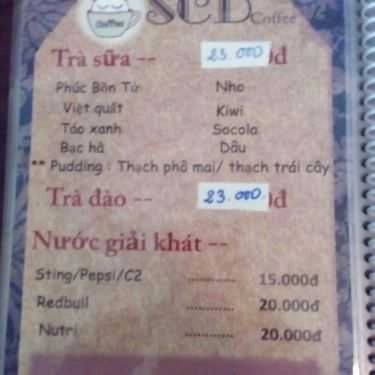 Thực đơn- SCD Cafe