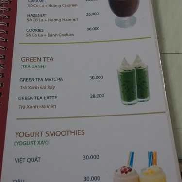 Thực đơn- Scorpio Cafe