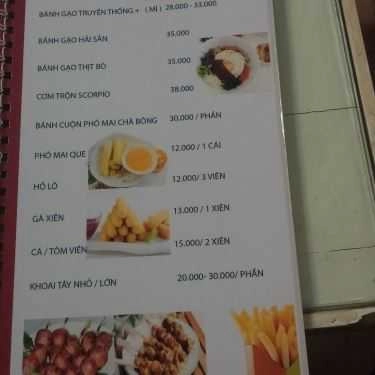 Thực đơn- Scorpio Cafe
