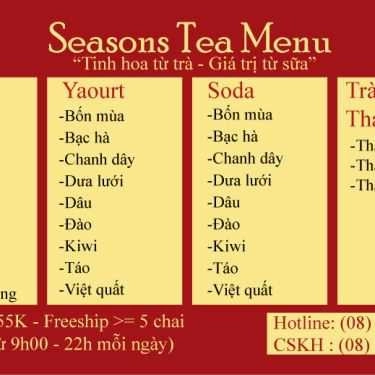 Thực đơn- Seasons Tea Vietnam - Shop Online