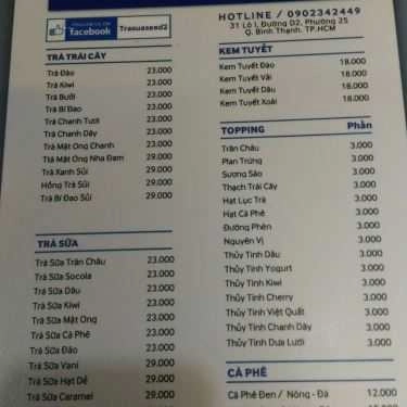 Thực đơn- See - Coffee & Trà Sữa