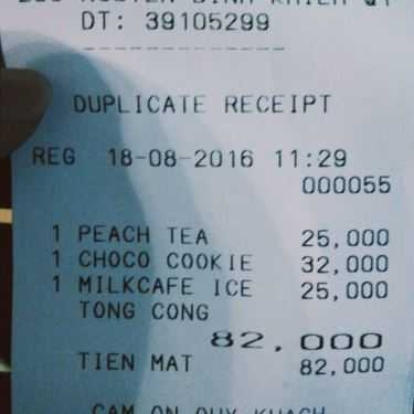 Thực đơn- Selfie Coffee & Photo - Nguyễn Bỉnh Khiêm