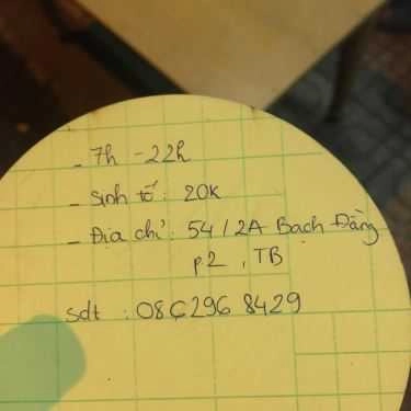Thực đơn- Cafe Sinh Tố 52
