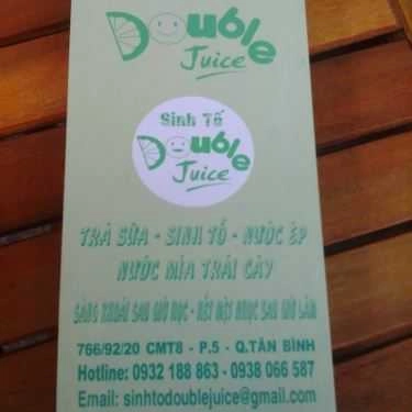 Thực đơn- Cafe Sinh Tố Double Juice - Cách Mạng Tháng 8