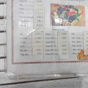 Thực đơn- Cafe Xì Trum - Sinh Tố Kem