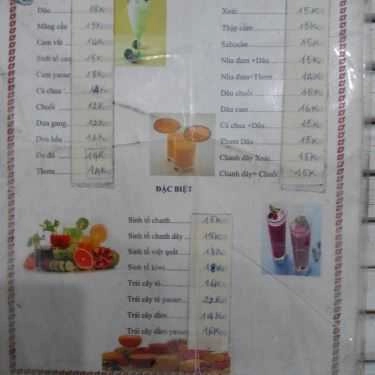 Thực đơn- Cafe Xì Trum - Sinh Tố Kem