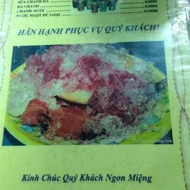 Thực đơn- Cafe Sinh Tố Trang
