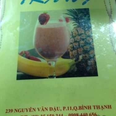 Thực đơn- Cafe Sinh Tố Trang