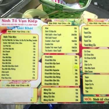 Thực đơn- Ăn vặt Sinh Tố & Trái Cây Tô - Hẻm 33 Vạn Kiếp