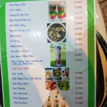 Thực đơn- Cafe Yumi - Sinh Tố & Trà Sữa