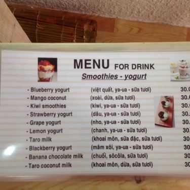Thực đơn- Sisters Cafe - Bakery - Mocktail