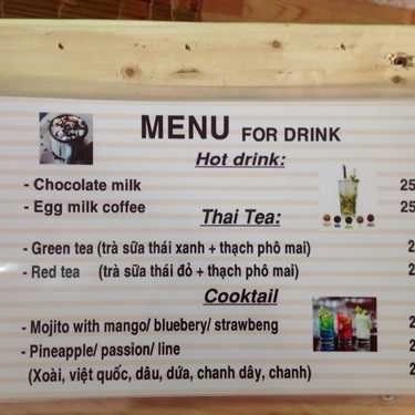 Thực đơn- Sisters Cafe - Bakery - Mocktail