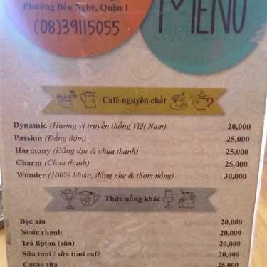 Thực đơn- Orla's Coffee - Đinh Tiên Hoàng