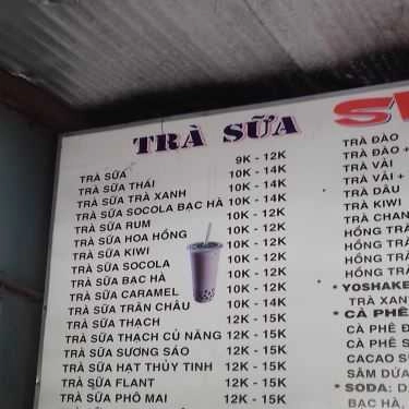 Thực đơn- Cafe Sky - Trà Sữa