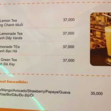 Thực đơn- Cafe Smoothie A Holic