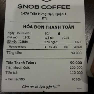 Tổng hợp- SNOB Coffee - Trần Hưng Đạo