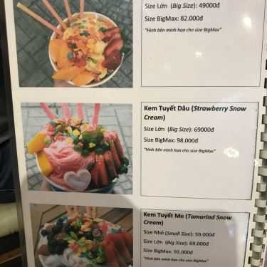 Thực đơn- Cafe Snow Cup - Kem Tuyết