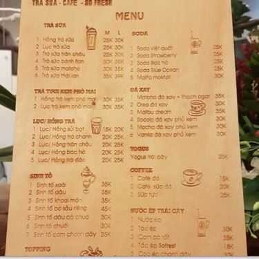 Thực đơn- So Fresh - Trà Sữa & Cafe