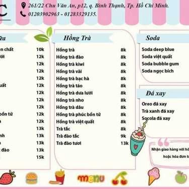 Thực đơn- Cafe Sóc - Trà Sữa & Ăn Vặt