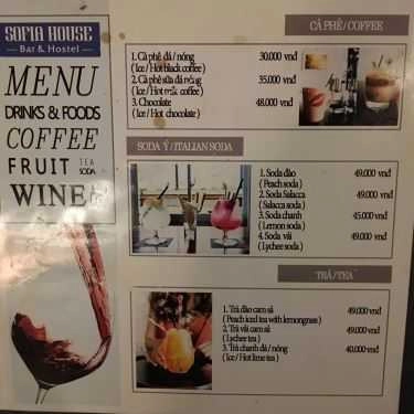 Thực đơn- Quán Ăn Sofia House Vegan - Nhà Hàng Chay