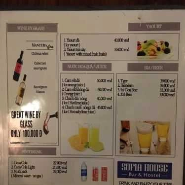 Thực đơn- Quán Ăn Sofia House Vegan - Nhà Hàng Chay