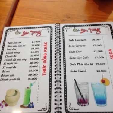 Thực đơn- Sơn Tùng Cafe