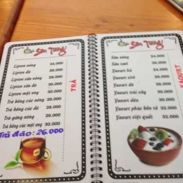 Thực đơn- Sơn Tùng Cafe