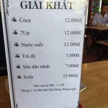 Thực đơn- Quán Nhậu Sông Hàn Quán - Cá Biển Đà Nẵng