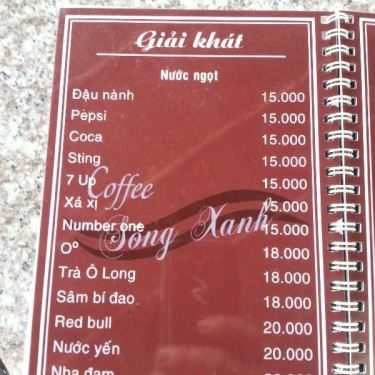 Thực đơn- Sông Xanh - Cafe Sân Vườn & Câu Cá