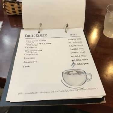 Thực đơn- Sora Cafe