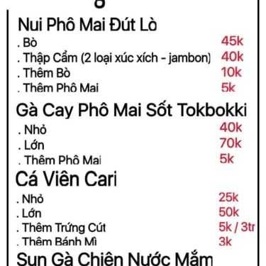 Thực đơn- Ăn vặt Speit Tea & Cheese